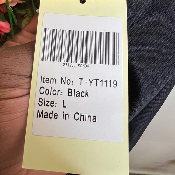 NWT Southern Stitch Black White Bohemian Spaghetti Strap Blouse Boho Western L - Picture 5 of 10